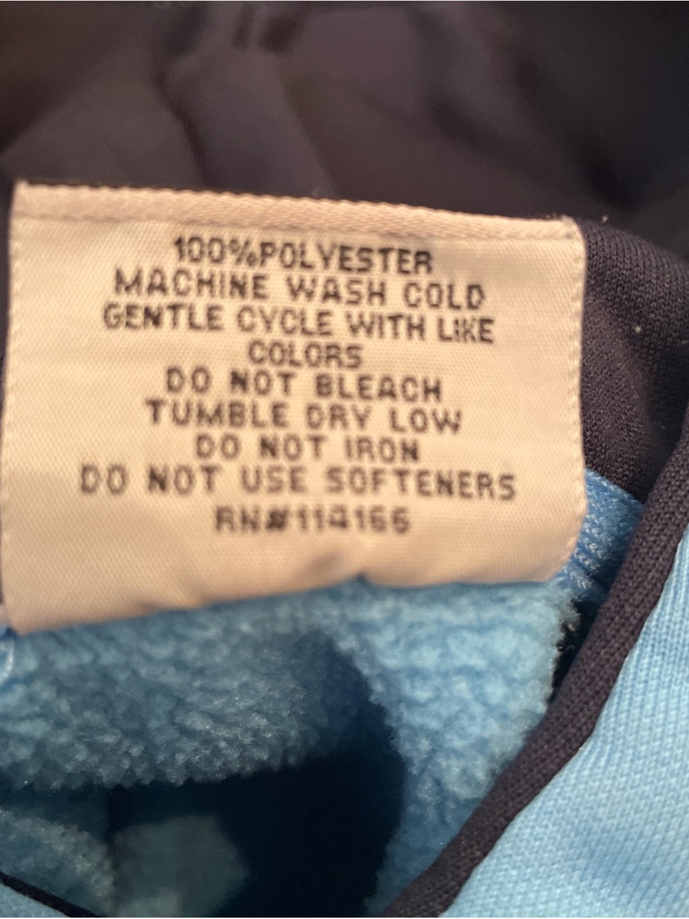 Stadium Athletics Light Blue Pullover with Navy Trim - Picture 5 of 5